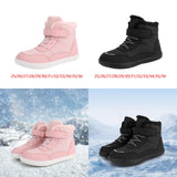 Maxbell Kids Snow Boots Slip Resistant Outdoor Fashion Thick Cold Weather Shoes Pink 25