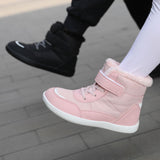 Maxbell Kids Snow Boots Slip Resistant Outdoor Fashion Thick Cold Weather Shoes Pink 25