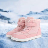 Maxbell Kids Snow Boots Slip Resistant Outdoor Fashion Thick Cold Weather Shoes Pink 25
