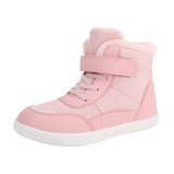 Maxbell Kids Snow Boots Slip Resistant Outdoor Fashion Thick Cold Weather Shoes Pink 27