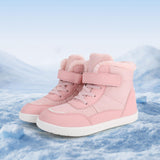 Maxbell Kids Snow Boots Slip Resistant Outdoor Fashion Thick Cold Weather Shoes Pink 27