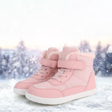 Maxbell Kids Snow Boots Slip Resistant Outdoor Fashion Thick Cold Weather Shoes Pink 27
