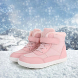 Maxbell Kids Snow Boots Slip Resistant Outdoor Fashion Thick Cold Weather Shoes Pink 31