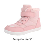 Maxbell Kids Snow Boots Slip Resistant Outdoor Fashion Thick Cold Weather Shoes Pink 36