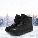 Maxbell Kids Snow Boots Slip Resistant Outdoor Fashion Thick Cold Weather Shoes Black 33