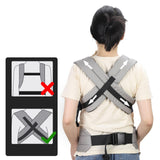 Maxbell Baby Carrier X Shaped Cross Straps Lightweight Ergonomic Baby Holder Carrier Black
