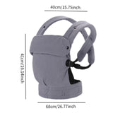 Maxbell Baby Carrier X Shaped Cross Straps Lightweight Ergonomic Baby Holder Carrier Gray