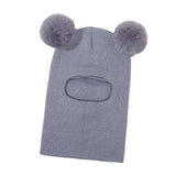 Maxbell Baby Winter Hat Beanies Skiing Cap Unisex Fashion Neck Warmer Kids Hat Scarf Dark Gray
