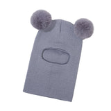 Maxbell Baby Winter Hat Beanies Skiing Cap Unisex Fashion Neck Warmer Kids Hat Scarf Dark Gray