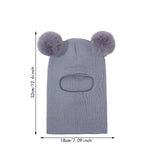Maxbell Baby Winter Hat Beanies Skiing Cap Unisex Fashion Neck Warmer Kids Hat Scarf Dark Gray