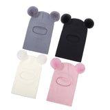 Maxbell Baby Winter Hat Beanies Skiing Cap Unisex Fashion Neck Warmer Kids Hat Scarf Dark Gray