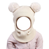 Maxbell Baby Winter Hat Beanies Skiing Cap Unisex Fashion Neck Warmer Kids Hat Scarf Beige