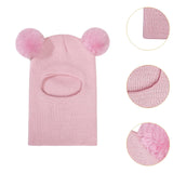 Maxbell Baby Winter Hat Beanies Skiing Cap Unisex Fashion Neck Warmer Kids Hat Scarf Pink