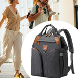 Maxbell Baby Diaper Bag Backpack Large Nappy Changing Bag for Camping Outdoor Picnic Dark Gray