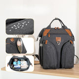 Maxbell Baby Diaper Bag Backpack Large Nappy Changing Bag for Camping Outdoor Picnic Dark Gray