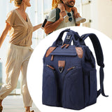 Maxbell Baby Diaper Bag Backpack Large Nappy Changing Bag for Camping Outdoor Picnic Blue