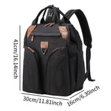 Maxbell Baby Diaper Bag Backpack Large Nappy Changing Bag for Camping Outdoor Picnic Black