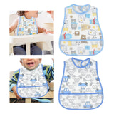 Maxbell Baby Bib Waterproof with Crumb Catcher Pocket Babies Bib for Eating Feeding Bear