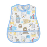 Maxbell Baby Bib Waterproof with Crumb Catcher Pocket Babies Bib for Eating Feeding Bear