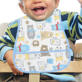 Maxbell Baby Bib Waterproof with Crumb Catcher Pocket Babies Bib for Eating Feeding Bear