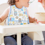 Maxbell Baby Bib Waterproof with Crumb Catcher Pocket Babies Bib for Eating Feeding Bear