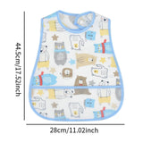Maxbell Baby Bib Waterproof with Crumb Catcher Pocket Babies Bib for Eating Feeding Bear