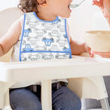 Maxbell Baby Bib Waterproof with Crumb Catcher Pocket Babies Bib for Eating Feeding Car