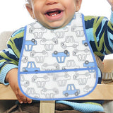 Maxbell Baby Bib Waterproof with Crumb Catcher Pocket Babies Bib for Eating Feeding Car
