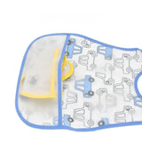 Maxbell Baby Bib Waterproof with Crumb Catcher Pocket Babies Bib for Eating Feeding Car