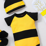 Maxbell Honey Bee Bodysuit Cute Halloween Costume for Photo Props Role Playing Party For Newborns