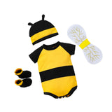 Maxbell Honey Bee Bodysuit Cute Halloween Costume for Photo Props Role Playing Party For 70cm