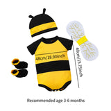Maxbell Honey Bee Bodysuit Cute Halloween Costume for Photo Props Role Playing Party For 80cm