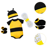 Maxbell Honey Bee Bodysuit Cute Halloween Costume for Photo Props Role Playing Party For 90cm