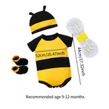 Maxbell Honey Bee Bodysuit Cute Halloween Costume for Photo Props Role Playing Party For 100cm