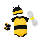 Maxbell Honey Bee Bodysuit Cute Halloween Costume for Photo Props Role Playing Party For 100cm