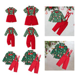 Maxbell Boys Suit Set with Bow Tie Shirt Christmas Outfits for Kids Children Cosplay Short Sleeve Clip S