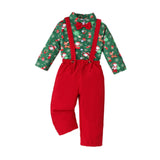 Maxbell Boys Suit Set with Bow Tie Shirt Christmas Outfits for Kids Children Cosplay Long Sleeve Button M