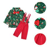Maxbell Boys Suit Set with Bow Tie Shirt Christmas Outfits for Kids Children Cosplay Long Sleeve Clip S