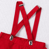 Maxbell Boys Suit Set with Bow Tie Shirt Christmas Outfits for Kids Children Cosplay Long Sleeve Clip M