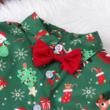 Maxbell Boys Suit Set with Bow Tie Shirt Christmas Outfits for Kids Children Cosplay Long Sleeve Clip M