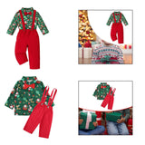 Maxbell Christmas Costume with Bowtie Gentleman Outfits for Kids Children Stage Show Button Suspenders