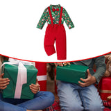 Maxbell Christmas Costume with Bowtie Gentleman Outfits for Kids Children Stage Show Button Suspenders