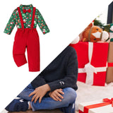 Maxbell Christmas Costume with Bowtie Gentleman Outfits for Kids Children Stage Show Button Suspenders