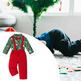 Maxbell Christmas Costume with Bowtie Gentleman Outfits for Kids Children Stage Show Button Suspenders