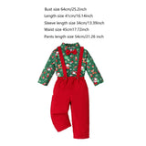 Maxbell Christmas Costume with Bowtie Gentleman Outfits for Kids Children Stage Show Button Suspenders