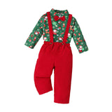 Maxbell Christmas Costume with Bowtie Gentleman Outfits for Kids Children Stage Show Button Suspenders