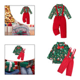 Maxbell Christmas Costume with Bowtie Gentleman Outfits for Kids Children Stage Show Button Suspenders