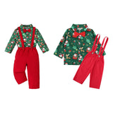 Maxbell Christmas Costume with Bowtie Gentleman Outfits for Kids Children Stage Show Button Suspenders