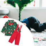 Maxbell Christmas Costume with Bowtie Gentleman Outfits for Kids Children Stage Show Clip Suspenders