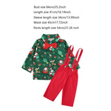 Maxbell Christmas Costume with Bowtie Gentleman Outfits for Kids Children Stage Show Clip Suspenders